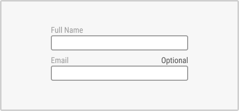 Optional Field Labels (Variant B)